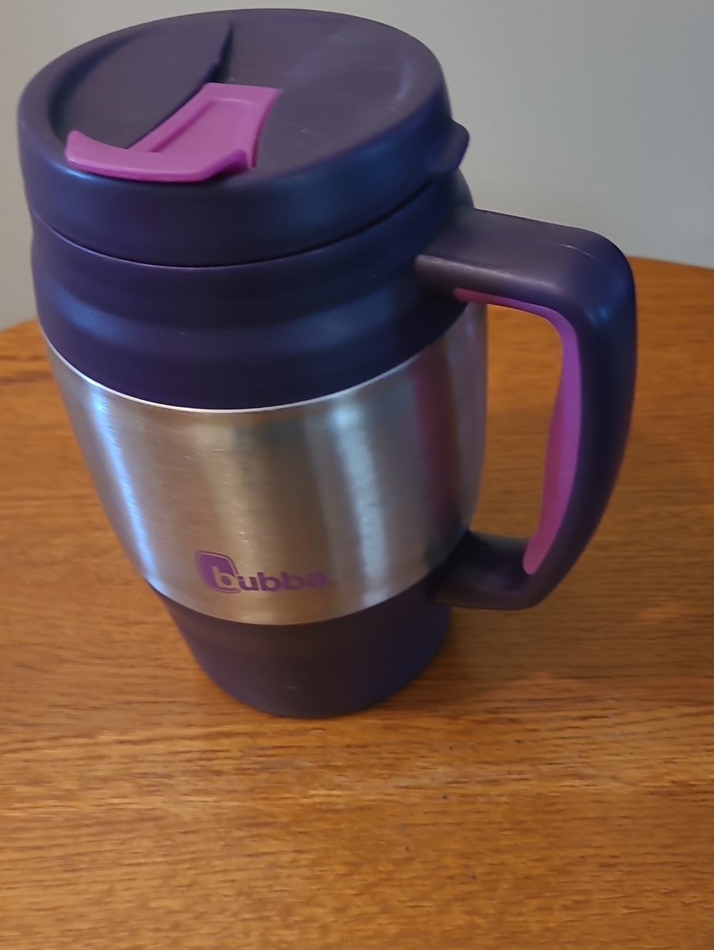 Bubba Stainless Steel Travel Mug - Purple  Accents.